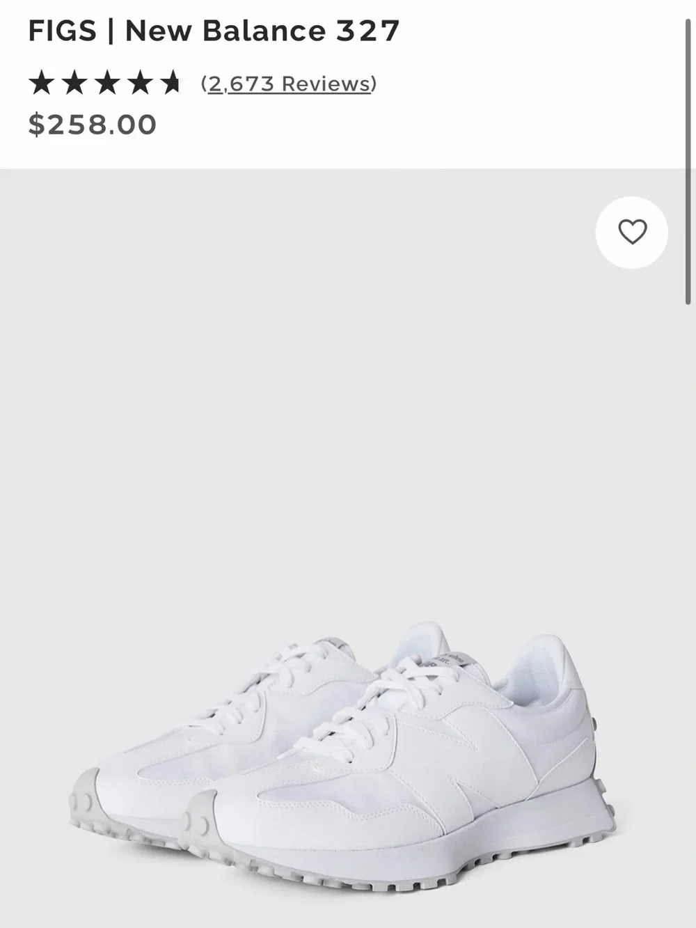 New Balance White 327 Sneakers
